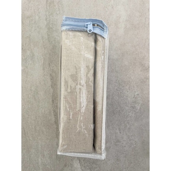 Nestwell Linen Cotton Blend Bedskirt Twin Natural Tan 15" Drop Neutrals Tailored - Picture 9 of 16